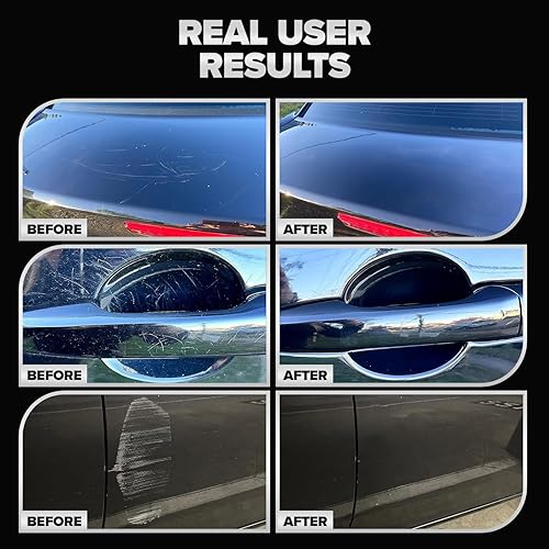 CARFIDANT SCRATCH SWIRL REMOVER KIT WITH BUFFER PAD CAR PAINT REPAIR, POLISH GLOSS 8.4 OZ