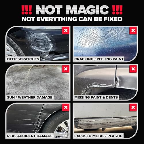 CARFIDANT SCRATCH SWIRL REMOVER KIT WITH BUFFER PAD CAR PAINT REPAIR, POLISH GLOSS 8.4 OZ