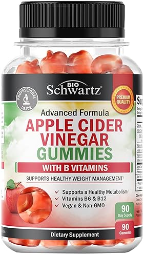 BIOSCHWARTZ APPLE CIDER VINEGAR GUMMIES WITH THE MOTHER - WEIGHT LOSS, ENERGY, DIGESTION IMMUNITY - 90 CT
