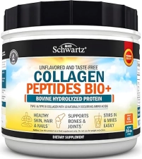 BIOSCHWARTZ MULTI COLLAGEN PROTEIN POWDER FOR MEN WOMEN GRASS-FED, TYPES I III, UNFLAVORED 16OZ