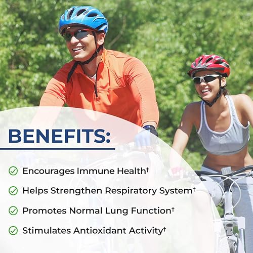 BIOSCHWARTZ LUNG SUPPORT SUPPLEMENT WITH QUERCETIN, VITAMIN D CORDYCEPS RESPIRATORY HEALTH VITAMINS, 60 CAPS