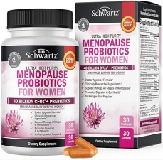 BIOSCHWARTZ MENOPAUSE PROBIOTICS FOR WOMEN 40B CFU - SUPPORT HOT FLASHES, MOOD, BALANCE - 30 CAPS