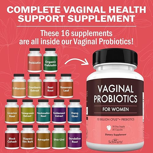 BIOSCHWARTZ WOMENS VAGINAL PROBIOTICS WITH PREBIOTICS LACTOBACILLUS CRISPATUS - 30 CAPSULES