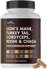 BIOSCHWARTZ ORGANIC 13-IN-1 MUSHROOM COMPLEX CAPSULES WITH LION S MANE, REISHI CHAGA SUPPORTS FOCUS,