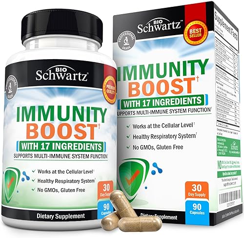 BIOSCHWARTZ IMMUNE SUPPORT WITH VITAMIN C, ZINC, ELDERBERRY, GINGER PROPOLIS 90 CAPSULES
