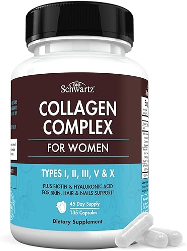 BIOSCHWARTZ MULTI COLLAGEN CAPSULES WITH VITAMIN C, BIOTIN HYALURONIC ACID 135CT