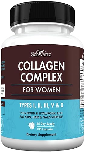 BIOSCHWARTZ MULTI COLLAGEN CAPSULES WITH VITAMIN C, BIOTIN HYALURONIC ACID 135CT