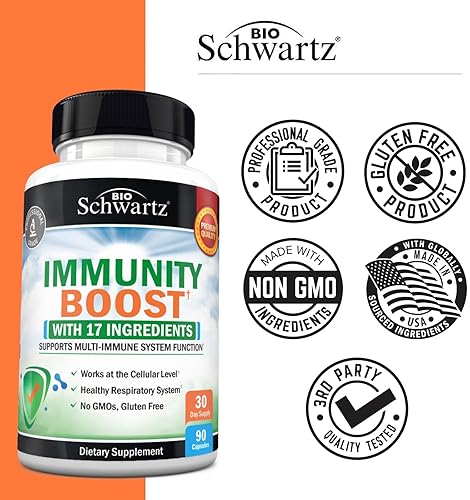 BIOSCHWARTZ IMMUNE SUPPORT VITAMINS WITH VITAMIN C, ZINC, ELDERBERRY PROPOLIS 90 CAPSULES