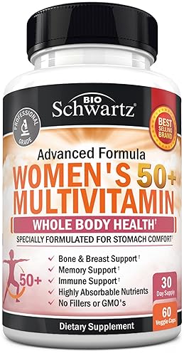 BIOSCHWARTZ DAILY MULTIVITAMIN FOR WOMEN 50 WITH MEMORY, STRESS RELIEF IMMUNE SUPPORT 60 CAPSULES