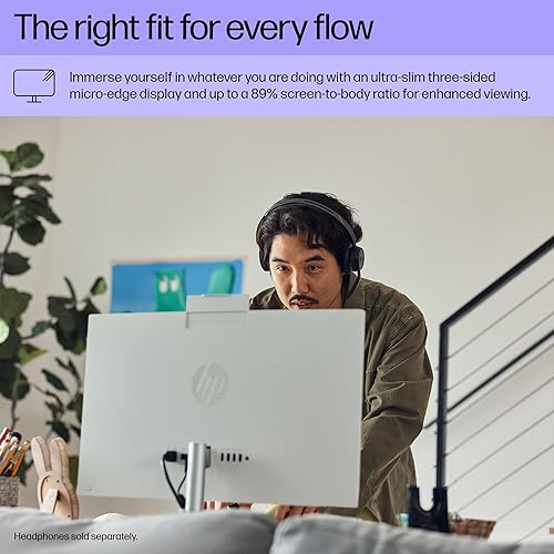 HP 24 ALL-IN-ONE DESKTOP PC 2024 RYZEN 5 7520U, 8GB RAM, 256GB SSD, FHD, WIN 11 HOME