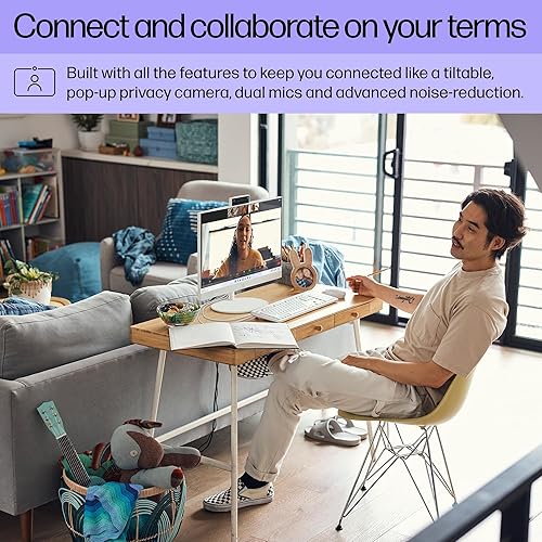 HP 24 ALL-IN-ONE DESKTOP PC 2024 RYZEN 5 7520U, 8GB RAM, 256GB SSD, FHD, WIN 11 HOME