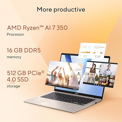ASUS VIVOBOOK 14 LAPTOP RYZEN 7 3500U, 16GB RAM, 512GB SSD, RADEON GRAPHICS, PLATINUM GOLD