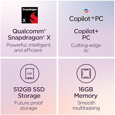 LENOVO IDEAPAD SLIM 3X 15.3 WUXGA LAPTOP, 16GB RAM, 512GB SSD, SNAPDRAGON, LUNA GREY