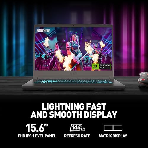MSI THIN 15.6 FHD 144HZ GAMING LAPTOP I7-13620H RTX 4050 16GB RAM 512GB SSD WIN 11 BLACK
