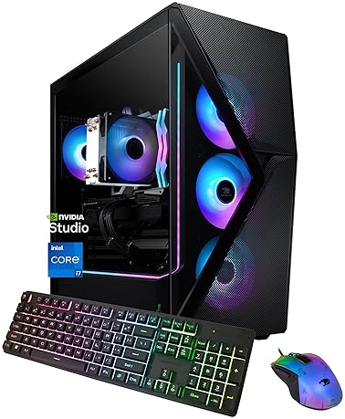 IBUYPOWER SLATE MESH GAMING PC INTEL I7-14700F, RTX 5070 12GB, 32GB DDR5, 1TB SSD, WIN 11