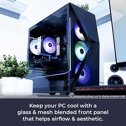IBUYPOWER SLATE MESH GAMING PC INTEL I7-14700F, RTX 5070 12GB, 32GB DDR5, 1TB SSD, WIN 11