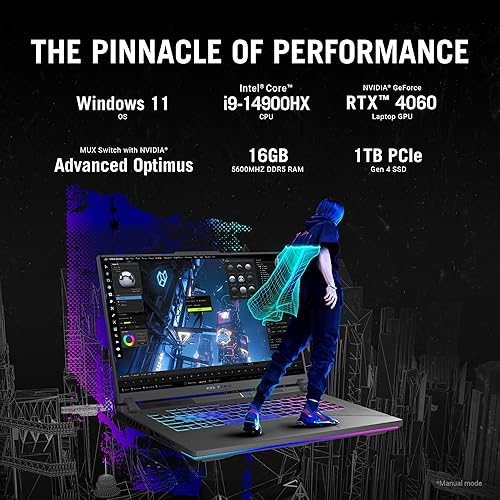 ASUS ROG STRIX G16 16 QHD 240HZ GAMING LAPTOP, INTEL I9-14900HX, RTX 4060, 16GB DDR5, 1TB SSD