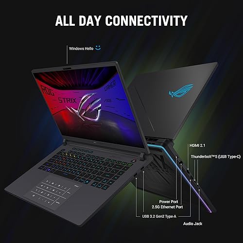ASUS ROG STRIX G16 GAMING LAPTOP 16 2.5K 240HZ RTX 5080, INTEL CORE ULTRA 9, 32GB RAM, 1TB SSD