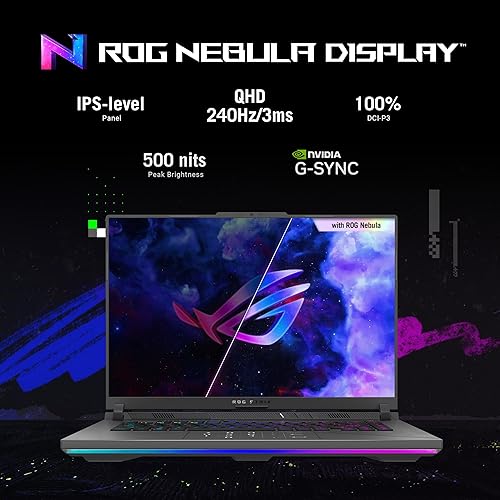 ASUS ROG STRIX G16 16 QHD 240HZ GAMING LAPTOP INTEL I9-14900HX RTX 4070 32GB 1TB SSD WIN 11 PRO