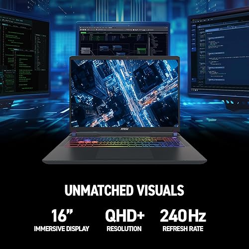 MSI VECTOR 16 HX 16 QHD 240HZ GAMING LAPTOP INTEL CORE I9-12975HX RTX 4070TI 16GB 1TB SSD