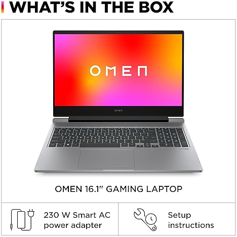 HP OMEN 16 GAMING LAPTOP I7-14700HX, 16GB RAM, 512GB SSD, RTX 4060 8GB, FHD 144HZ, WIN 11