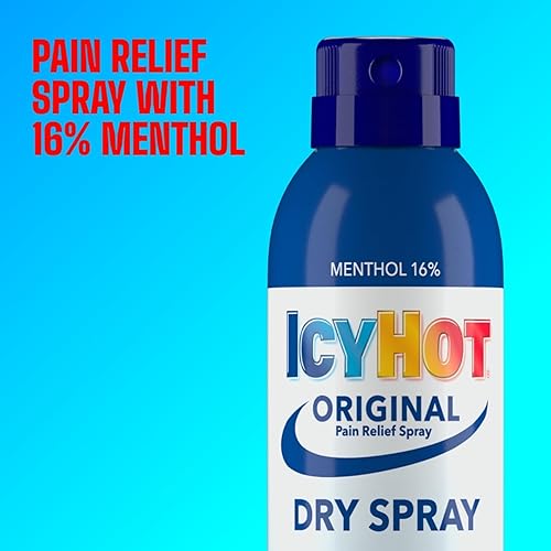 ICY HOT ORIGINAL DRY SPRAY 16 MENTHOL FOR MUSCLE JOINT PAIN RELIEF, 4 OZ