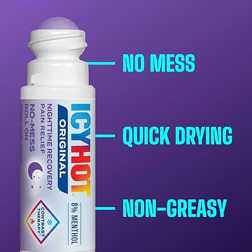 ICY HOT NIGHTTIME PAIN RELIEF ROLL-ON 8 MENTHOL FOR ACHES SORENESS WITH LAVENDER, 2 OZ