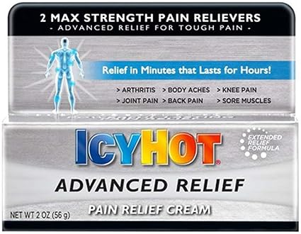 ICY HOT ADVANCED RELIEF PAIN RELIEF CREAM FAST-ACTING MUSCLE JOINT PAIN TREATMENT