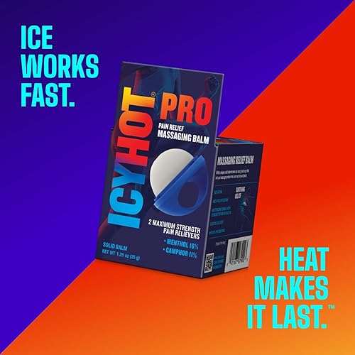 ICY HOT PRO PAIN RELIEF BALM 1.25OZ FAST-ACTING, MAX STRENGTH MENTHOL CAMPHOR, EASY-APPLY