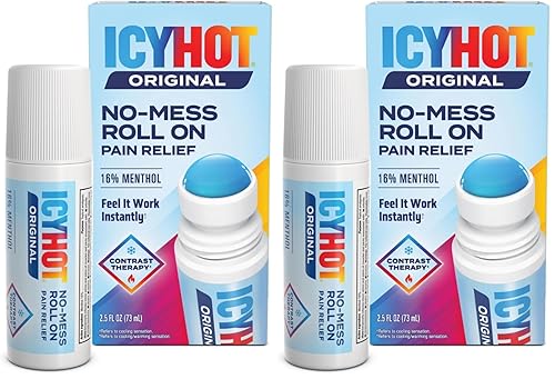 ICY HOT ORIGINAL MEDICATED PAIN RELIEF LIQUID 2.5 OZ, NO MESS APPLICATOR PACK OF 2