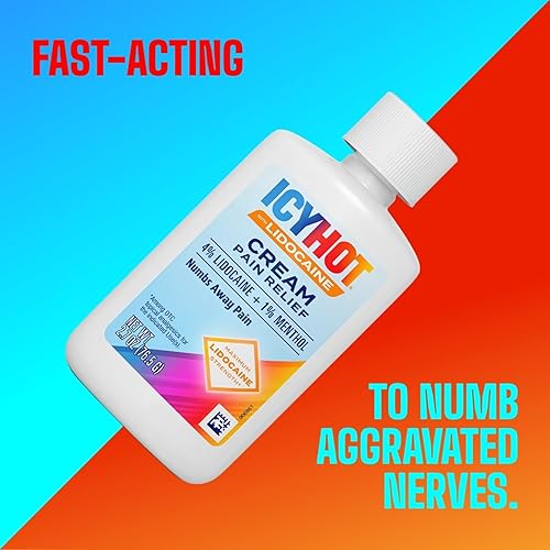 ICY HOT MAX STRENGTH PAIN RELIEF CREAM WITH LIDOCAINE MENTHOL, 2.7 OZ FOR MUSCLE PAIN