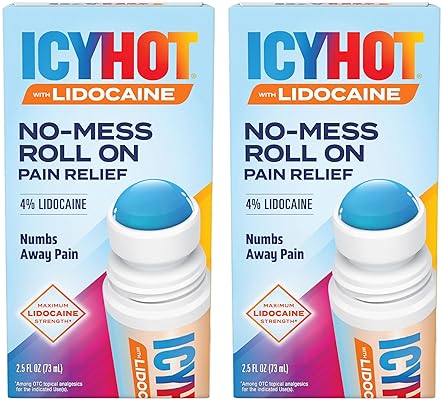 ICY HOT MAXIMUM STRENGTH LIDOCAINE PAIN RELIEF LIQUID 2.5 OZ, NO-MESS APPLICATOR, 2 PACK