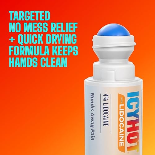 ICY HOT MAXIMUM STRENGTH LIDOCAINE PAIN RELIEF LIQUID 2.5 OZ, NO-MESS APPLICATOR, 2 PACK