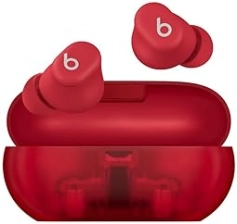BEATS SOLO BUDS WIRELESS BLUETOOTH EARBUDS, 18H BATTERY, MIC, APPLE ANDROID TRANSPARENT RED