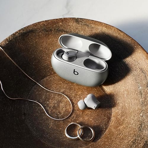 BEATS STUDIO BUDS TRUE WIRELESS NOISE CANCELLING EARBUDS, SWEAT-RESISTANT, MIC, COSMIC SILVER