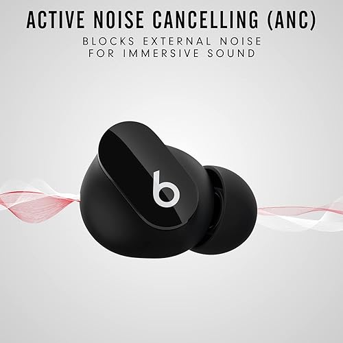 BEATS STUDIO BUDS TRUE WIRELESS EARBUDS NOISE CANCELLING BLUETOOTH IPX4 SWEAT RESISTANT BLACK