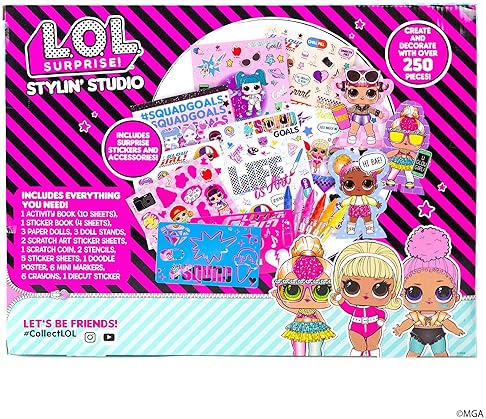 L.O.L. SURPRISE! STYLIN STUDIO DIY ACTIVITY BOOK WITH 250 ACCESSORIES PAPER DOLLS ART SET