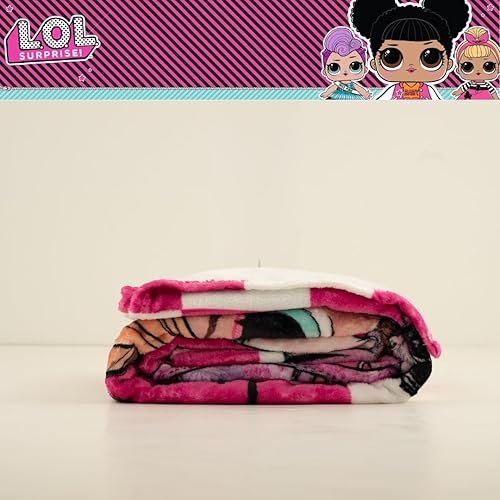 LOL SURPRISE PLUSH THROW BLANKET FOR KIDS, 46X60, SUPER SOFT, OFFICIALLY LICENSED