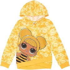 L.O.L. SURPRISE! QUEEN BEE DIVA GIRLS FLEECE PULLOVER HOODIE FOR LITTLE TO BIG KIDS