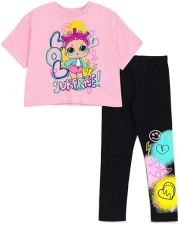 L.O.L. SURPRISE GIRLS T-SHIRT LEGGINGS OUTFIT SET TODDLER TO BIG KID SIZES 2T-18 20