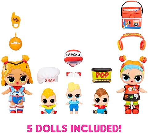 L.O.L. SURPRISE! LOVES MINI SWEETS S3 DELUXE WITH 4 DOLLS, ACCESSORIES KELLOGG S CANDY SET