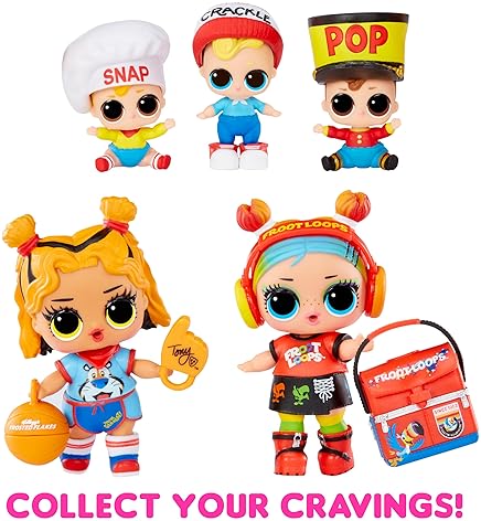 L.O.L. SURPRISE! LOVES MINI SWEETS S3 DELUXE WITH 4 DOLLS, ACCESSORIES KELLOGG S CANDY SET