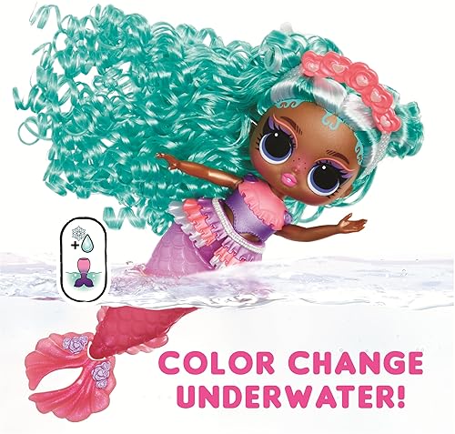 LOL SURPRISE TWEENS MERMAID SERENA FINN DOLL WITH COLOR CHANGING TAIL MOVABLE FIN, AGES 4