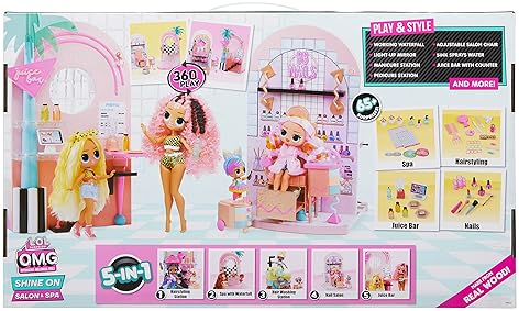 LOL SURPRISE SALON SPA PLAYSET WITH 65 SURPRISES WATERFALL, MIRROR 360 PLAY FOR KIDS 4
