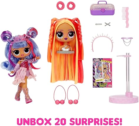 L.O.L. SURPRISE TWEENS SWAP DOLL BAILEY WITH 20 SURPRISES, STYLING HEAD FASHION SET, AGES 4