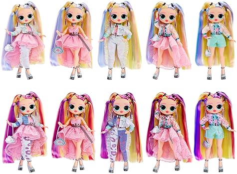 L.O.L. SURPRISE OMG SUNSHINE COLOR CHANGE DJ DOLL WITH HAIR, FASHIONS MULTIPLE SURPRISES
