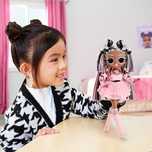 LOL SURPRISE OMG SUNSHINE DOLL WITH COLOR-CHANGING HAIR, FASHIONS ACCESSORIES GIFT FOR KIDS 4