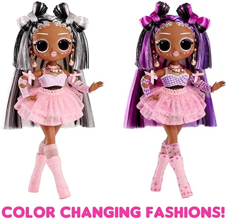 LOL SURPRISE OMG SUNSHINE DOLL WITH COLOR-CHANGING HAIR, FASHIONS ACCESSORIES GIFT FOR KIDS 4