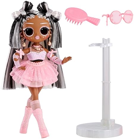 LOL SURPRISE OMG SUNSHINE DOLL WITH COLOR-CHANGING HAIR, FASHIONS ACCESSORIES GIFT FOR KIDS 4