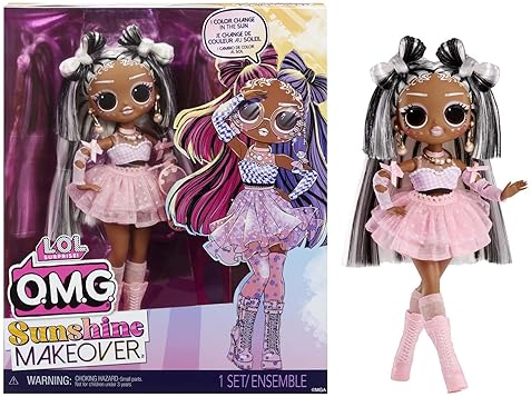 LOL SURPRISE OMG SUNSHINE DOLL WITH COLOR-CHANGING HAIR, FASHIONS ACCESSORIES FOR KIDS 4